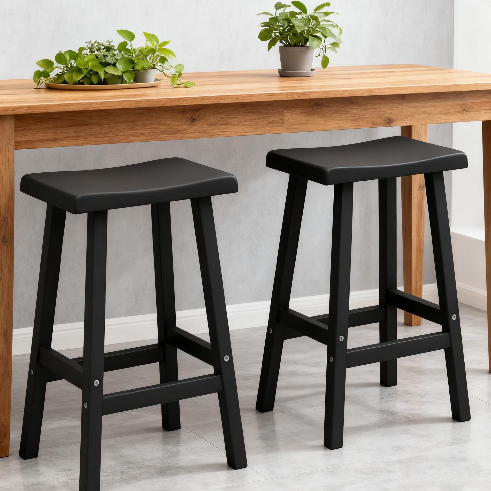 Gulches Outdoor/Indoor Barstool Set of 2 – 24” Seat Height (Fits 36-39” Countertops), Recycled Resin, 300LBS Capacity, Anti-Slip Pads