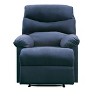 Okak Furry Elegant Accent Recliner Chair with Memory Foam Seating Latch Handle Modern Single Sofa for Living Room Bedroom Reading Room, Blue - 2 of 4