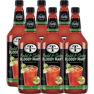 Mr & Mrs T Bold & Spicy Bloody Mary Mix, 1L Bottle, 6 Pack – Premium Cocktail Mixer for Spicy Bloody Marys, Ready to Use - 1 of 4