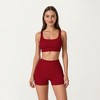 Anna-Kaci Active Women's High Waist Seam Detailed Active Shorts with Supportive Stretch Fabric and Flattering Fit - 2 of 4