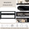 NicBex 4 Drawers Console Table with 2 Shelves,Entryway Table with Vintage Style Handles,Modern Couch Table for Living Room,Black - 4 of 4