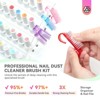 Saviland Pro 15PC Antimicrobial Nail Care System - ErgoGrip Brush & File Kit for Cuticle Cleaning, Shaping & Massage. (Size: 15 Count) - 2 of 4