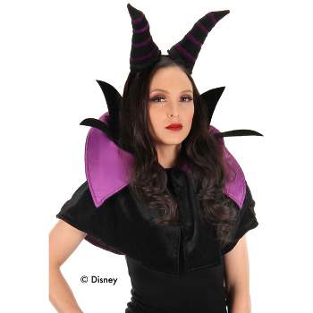 HalloweenCostumes.com  Women Maleficent Headband and Collar Set for Women, Black/Purple