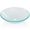 vidaXL Basin Round Wash Vanity Sink Small Countertop Basin Tempered Glass - 3 of 4