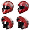 AHR Modular Full Face Motorcycle Helmet Flip up Dual Visor Motocross DOT S/M/L/XL/XXL - 4 of 4