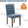 Acekool Upholstered Dining Chairs Set of 2, Modern Parsons Design with Soft Linen Fabric & Sturdy Wood Legs for Dining Room - 3 of 4