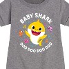 Girls' - Baby Shark - Baby Shark Doo Doo Doo Doo Graphic Short Sleeve Fleece Dress - 2 of 4