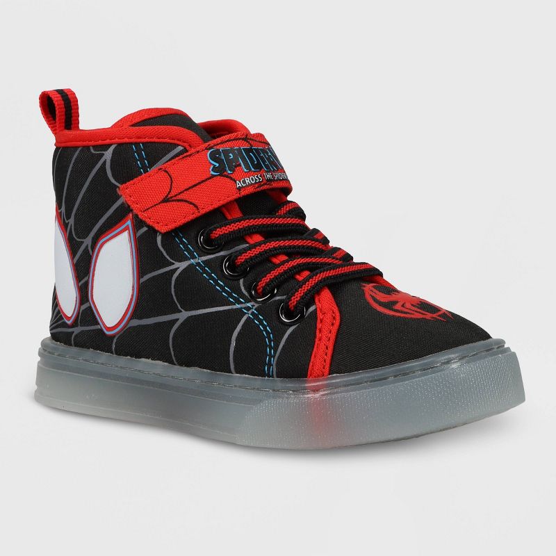 Toddler Boys' Marvel Spider-Man Hi-Top Sneakers - Black, 2 of 5
