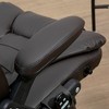 TiramisuBest High Back Vibration Massage Office Chair, Heated Reclining Brown PU Leather, Adjustable Height, 120 - degree Recline - 2 of 4