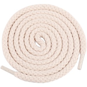 INSPIRE CHIC Round Rope Thick Cotton Solid Shoe Laces for Sneakers Boot 1 Pair - 1 of 4