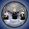 Collectable Sign & Clock | Snowman Caroling LED Wall Clock Retro/Vintage, Lighted - 2 of 4