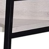 HomeRoots 37" Natural and Black Metal Three Tier Ladder Bookcase - 4 of 4