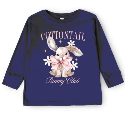 Simply Sage Market Coquette Cottontail Bunny Club Toddler Long Sleeve Tee