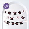 Big Dot of Happiness Magic Show Garland Banner Ta Da Magical Birthday Backdrop 30 Ft of Cord 15 Double Sided Paper Magician Hats & Playing Card Shapes - 2 of 4