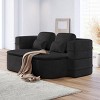 75" Convertible Sleeper Sofa Bed Couch with Foldable Floor Design and 4 Pillows for Living Room -3irtyhousy - 2 of 4