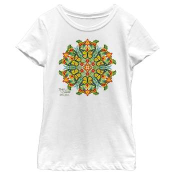 Girl's Encanto Butterfly Mandala By Catalina Estrada T-Shirt
