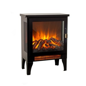SEVOBAL Indoor Fireplaces 17 inch Freestanding Electric Fireplace Stove heater with 3D Flame effect,, Black, 16"*8"*16" - 1 of 4
