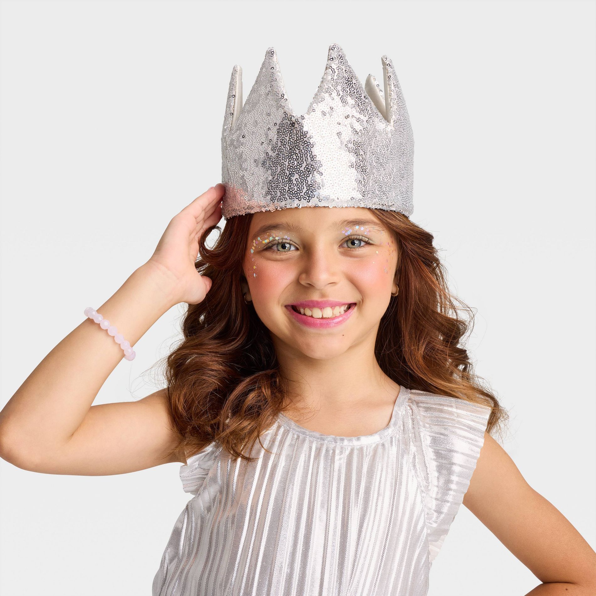 Kids' Magical Crown Halloween Costume Headwear - Hyde and EEK! Boutique™ Metallic Silver