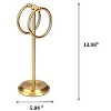 Home Mart Goods Aged Brass Gold Stainless Steel Double Ring Fingertip Towel Holder With Heavy Base - 4 of 4