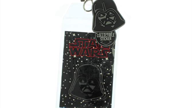 Star Wars Darth Vader ID Lanyard Badge Holder With 1.5" Rubber Charm Pendant Black, 2 of 6, play video
