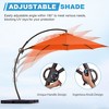 Hyleory 10/11/12 ft. Outdoor Cantilever Umbrella with Cover and Sand Bag, Patio Umbrella Easy Crank, UV Protection for Pool, Deck, Backyard - 3 of 4