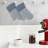 REGALWOVEN Silicone Thick Cotton Lining Heat Resistant Oven Mitts 12.8 x 7.5 Inch Set of 2 - 3 of 4