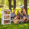 16.14x9.45x9.84in 3Pcs Foldable Storage Bins with Lid Front Magnetic Door Collapsible Stackable Closet Organizer Containers with Wheels - 3 of 4