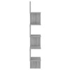 vidaXL Wall Corner Shelf Gray Sonoma 7.9 in.x7.9 in.x50.2 in. Engineered Wood - 4 of 4