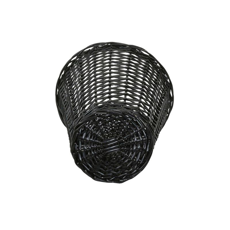 Household Essentials Wicker Waste Basket Black, 5 of 7