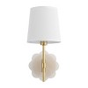 Lyssine 11.5" Wall Sconce (Set of 2) - SCN4116 - Brass/White - Safavieh - 3 of 4