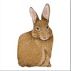 Cotton Blend Rabbit Pillow Shaped Bunny Silhouette Design by Manual Woodworkers & Weavers - 3 of 3