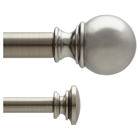 brushed nickel curtain rods walmart