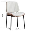 Grungis Faux Leather Armless Kitchen Chair Set of 2,Upholstered Dining Chairs with Curved Back and Metal Legs for Dining Room,Kitchen - 3 of 4