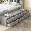 NicBex Full Platform Bed Frame with Bookcase Headboard,Under Bed Storage Drawers and Bed End Storage Case,No Box Spring Needed,Easy Assembly - 4 of 4