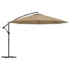 vidaXL Cantilever Garden Parasol Taupe Polyester Large Tiltable - 2 of 4