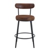 PAGED Modern Breathable Upholstered Bar Stools Set of 2, Counter Height Stools with Backs & Metal Legs for Pub, Dining Room, Living Room - 3 of 4