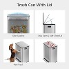 2x8 Gallon Dual Kitchen Trash Can with Soft-Close Lid, Step Garbage Can with Removable Inner Bucket, 60 Liter Stainless Steel Waste Container - 4 of 4