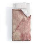 Twin/Twin Extra Long Chelsea Victoria Marble Cotton Comforter & Sham Set Rose Gold - Deny Designs