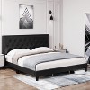 Adjustable Bed Frame with Button Tufted Headboard and Nailhead Trim, Strong Wooden Slat Support, Non-Slip, Noise-Free, No Box Spring Needed. - 4 of 4