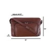 CTM Women's Leather Shoulder Bag Purse w/ Side Organizer (Larger Version) - 4 of 4