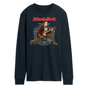Men's - School of Rock - Dewey Finn Playing the Guitar Long Sleeve Graphic T-Shirt - 1 of 4