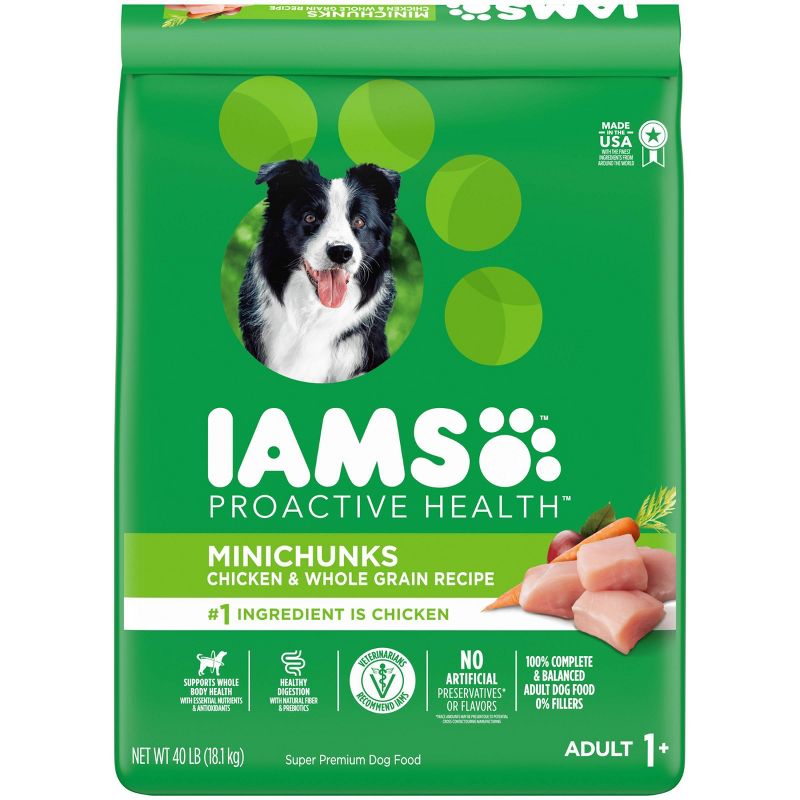  IAMS Proactive Health Minichunks Chicken & Whole Grains Recipe Adult Premium Dry Dog Food, 1 of 14