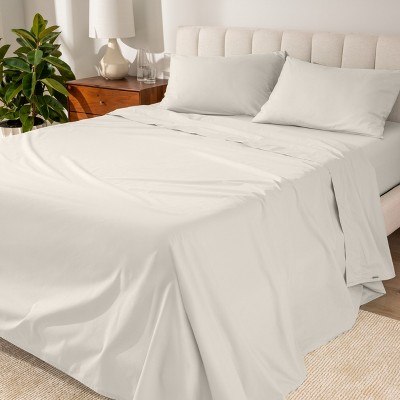 300 Thread Count Organic Cotton Percale Bed Sheet Set by Bare Home