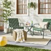 Slat Metal Outdoor Patio Club Chairs (Set of 2) - Green - Hearth & Hand™ with Magnolia: Steel Frame, Rust-Resistant, Farmhouse Style - 2 of 4