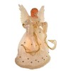 Kurt Adler 14-Inch Ivory and Gold Fiber Optic Animated Angel Tree Topper - 2 of 4
