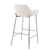 Contemporary Bar Stool with Backrest and Metal Frame for Kitchen Island or Home Bar, Set of 2 - 4 of 4