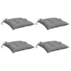 vidaXL Chair Cushion Non Slip Outdoor Patio Seat Cushion Pad Oxford Fabric - Gray 15.7" x 15.7" x 2.8" 4-Pack - 3 of 4