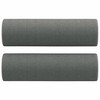 vidaXL Dark Gray 2-Seater Fabric Sofa with Throw Pillows, Comfortable and Easy-to-Clean for Living Room or Lounge - 4 of 4