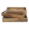 Cheung's Nora Set of 3 Slatted Wood Trays - Brown - 4 of 4