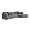 122.1"W Luxury Cloud 4-Seater Sofa Couch, Double-Needle Cut Velvet Sofa with Removable Ottoman and Pillows for Living Room - ModernLuxe - 4 of 4